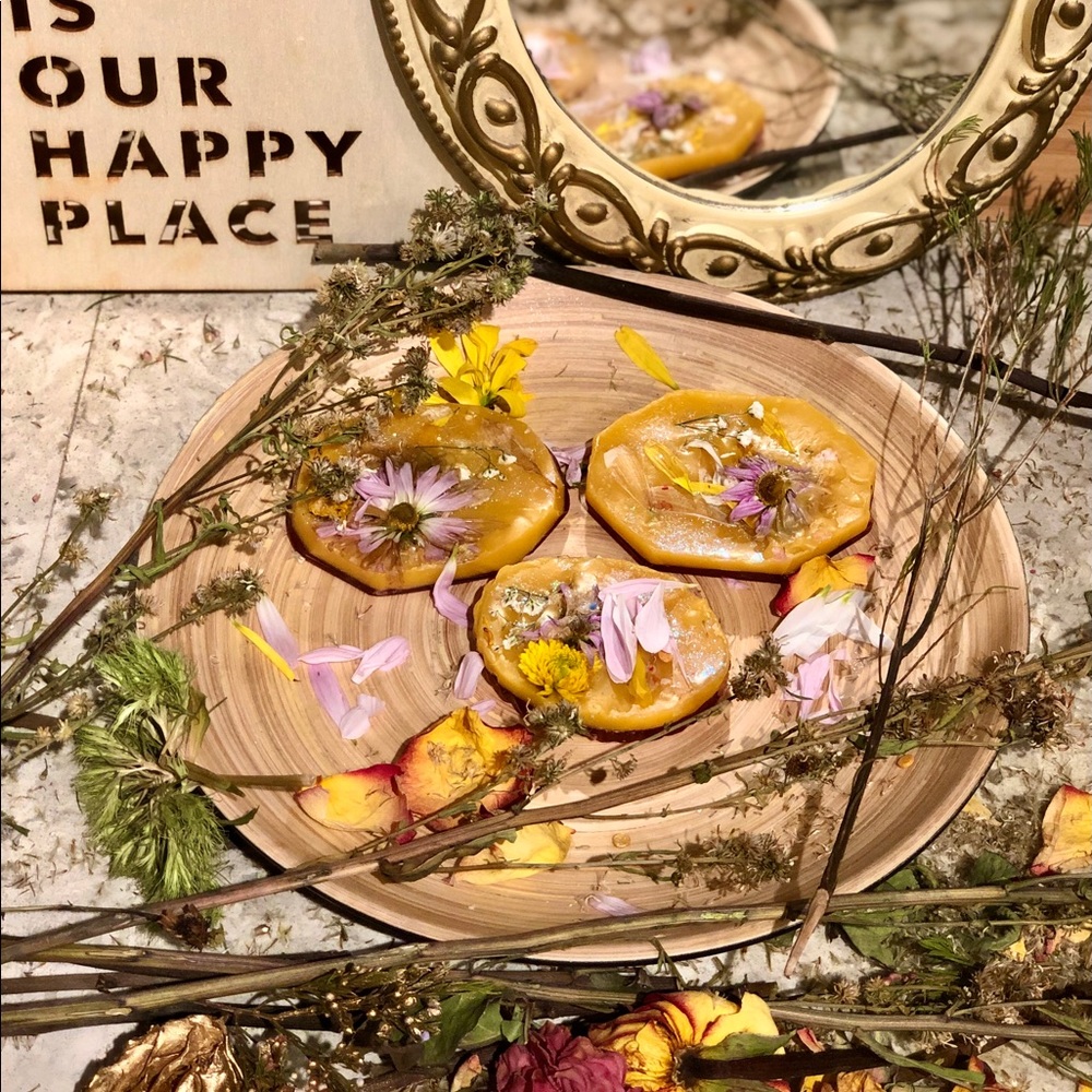 Handmade lavender lemonade floral soap